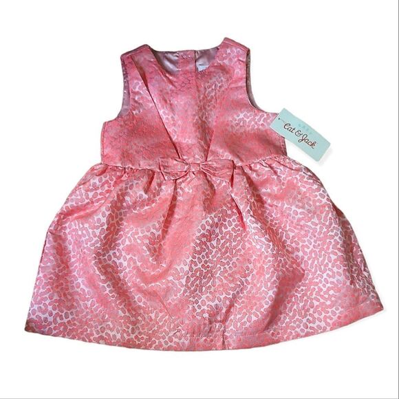 NWT Cat & Jack Neon Coral Pink Sleeveless Dress - Picture 1 of 3